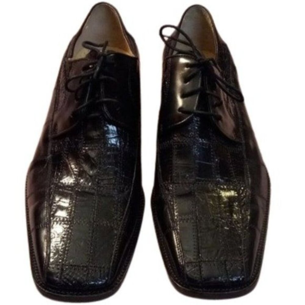 Steve Harvey Size 11.5 Genuine Crocodile Leather Mens Dress Shoes Oxford Cedrics